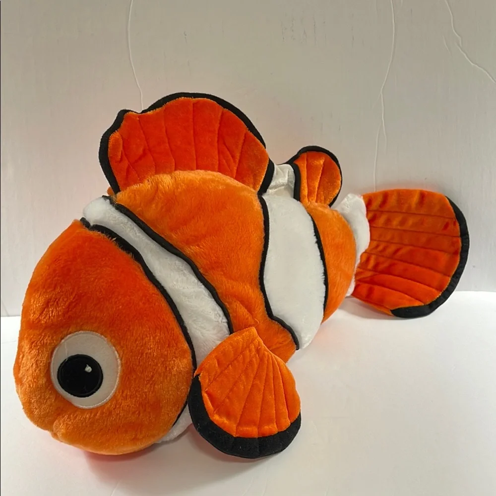 Disney Character Nemo Kids Orange and White Clownfish Fish plush Decor Toy